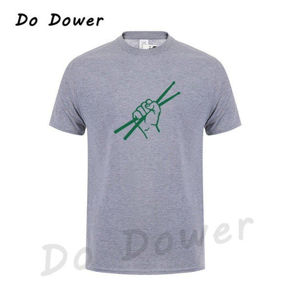 Summer Style Short Sleeve Drumming Funny T Shirt Men