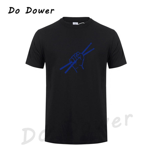 Summer Style Short Sleeve Drumming Funny T Shirt Men