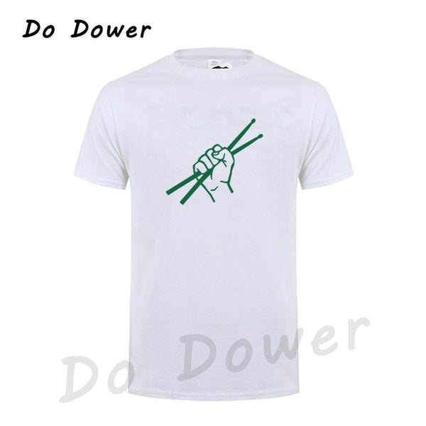 Summer Style Short Sleeve Drumming Funny T Shirt Men