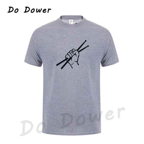 Summer Style Short Sleeve Drumming Funny T Shirt Men