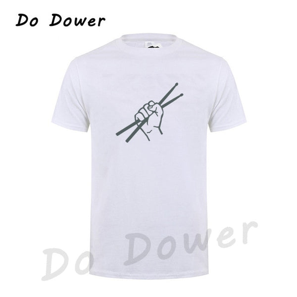 Summer Style Short Sleeve Drumming Funny T Shirt Men