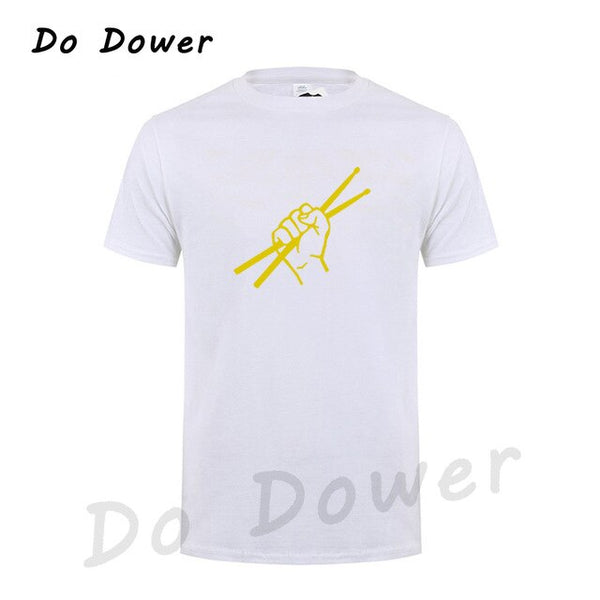 Summer Style Short Sleeve Drumming Funny T Shirt Men
