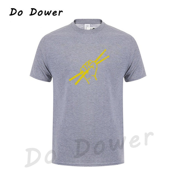Summer Style Short Sleeve Drumming Funny T Shirt Men