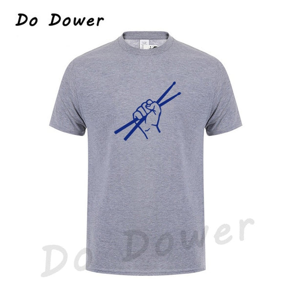 Summer Style Short Sleeve Drumming Funny T Shirt Men