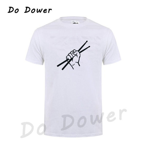 Summer Style Short Sleeve Drumming Funny T Shirt Men