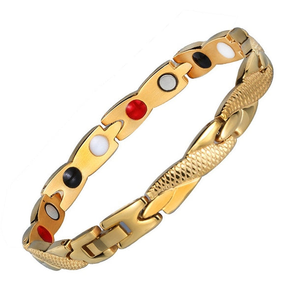LITTLE FROG Women Jewelry Stainless Steel Healing Bio Magnetic Energy