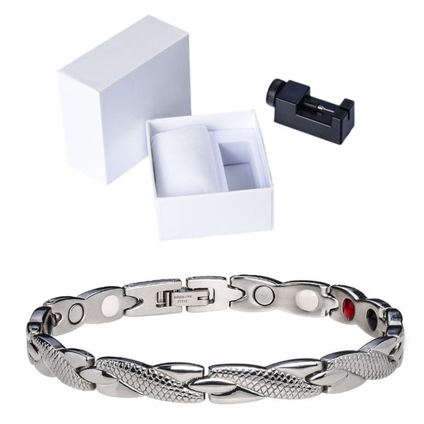 LITTLE FROG Women Jewelry Stainless Steel Healing Bio Magnetic Energy