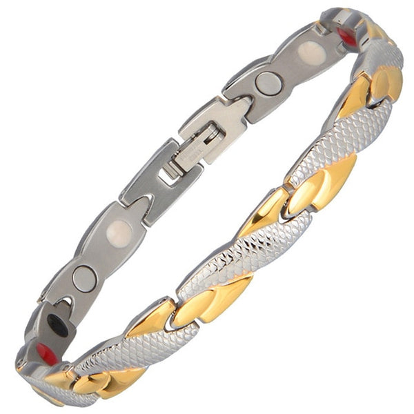 LITTLE FROG Women Jewelry Stainless Steel Healing Bio Magnetic Energy