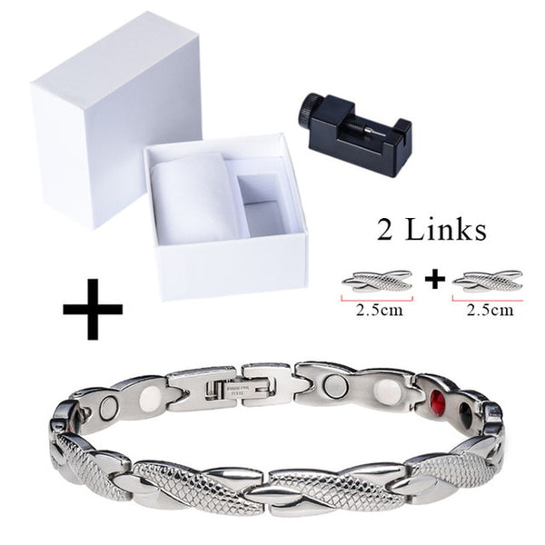 LITTLE FROG Women Jewelry Stainless Steel Healing Bio Magnetic Energy