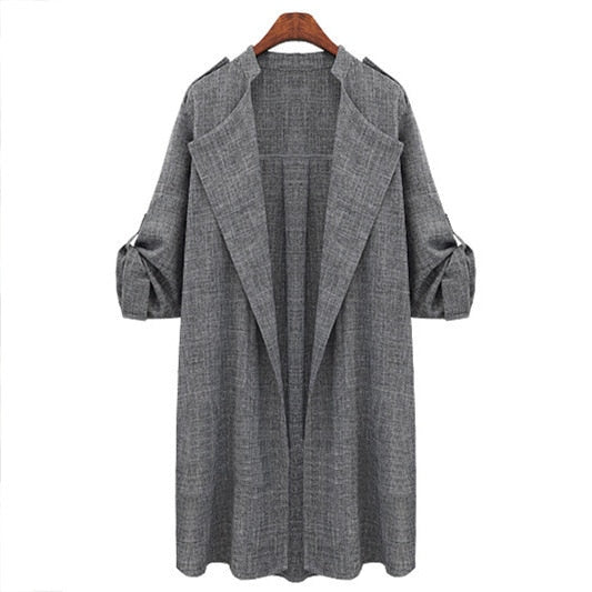 New Fashion Autumn Spring Women Jackets Open Front Coat Long Cloak Jackets Overcoat Waterfall Cardigan