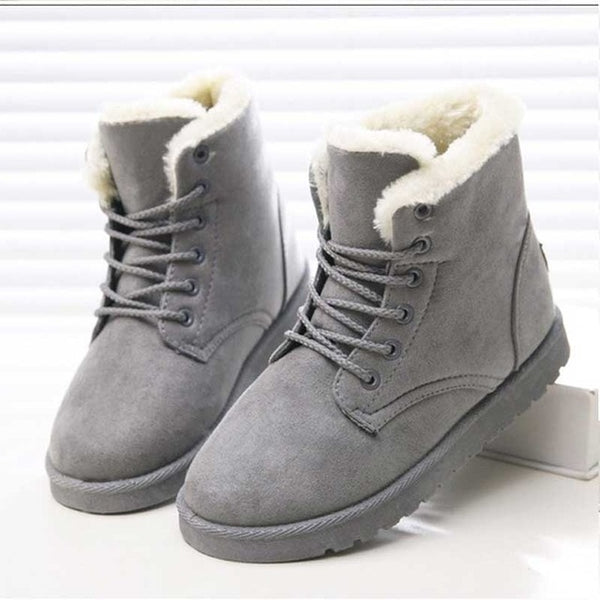 Women Boots Winter Warm Snow Boots Women Faux Suede Ankle Boots