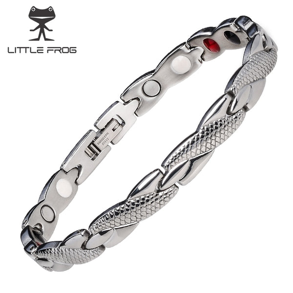 LITTLE FROG Women Jewelry Stainless Steel Healing Bio Magnetic Energy