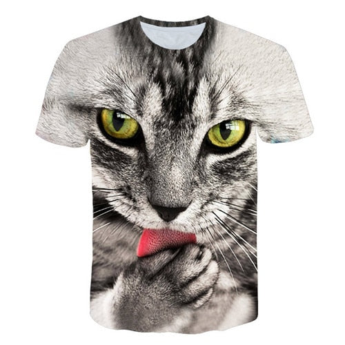 Night cat lady T-shirt women's short sleeves