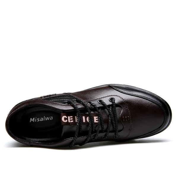 Misalwa Misalwa  New Mens Casual Shoes Height Increase British Style