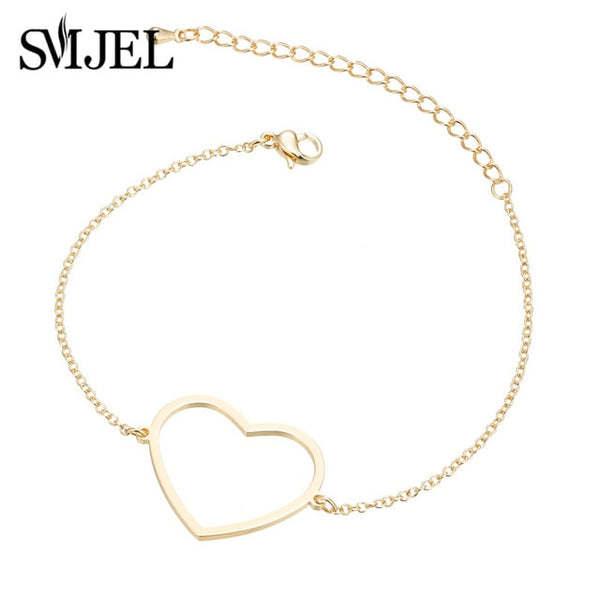 Love Heart Shape Bracelet Women Bracelets Stainless Steel Couple Jewelry Valentines Day Acero Inoxidable