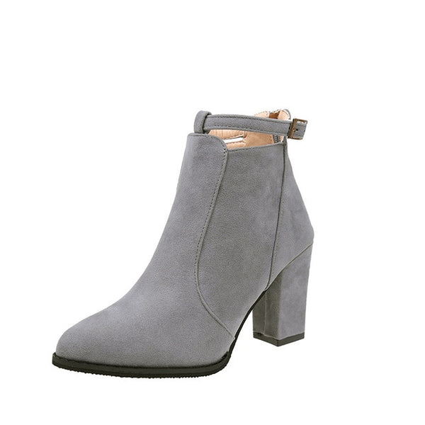 Hot 3Colour Women shoes Winter Autumn Casual Women High Heels Pumps Warm