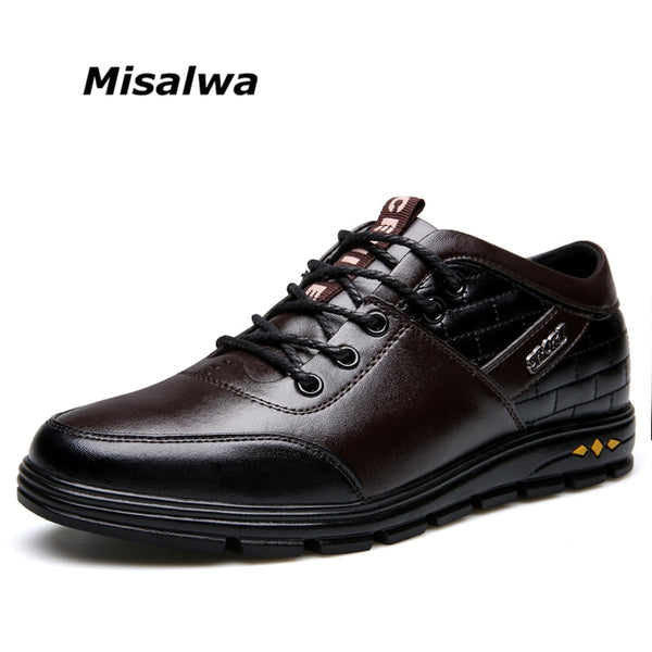 Misalwa Misalwa  New Mens Casual Shoes Height Increase British Style