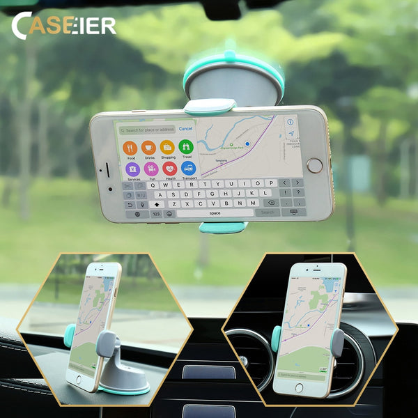 Car Phone Holder For Mobile Phone Universal Air Vent Dashboard Windshield 2 in 1