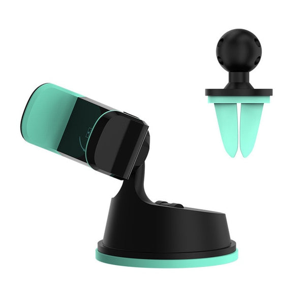 Car Phone Holder For Mobile Phone Universal Air Vent Dashboard Windshield 2 in 1