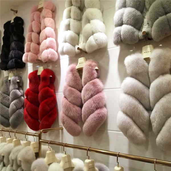 Fur Coat Women Plus Size Faux Fur Gilet Waistcoat Fur Gilet Overcoat Jacket Female