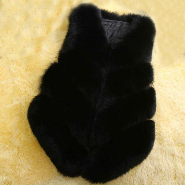 Fur Coat Women Plus Size Faux Fur Gilet Waistcoat Fur Gilet Overcoat Jacket Female