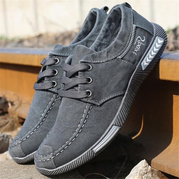 NEW Canvas Men Shoes Denim Lace-Up Men Casual Shoes Plimsolls