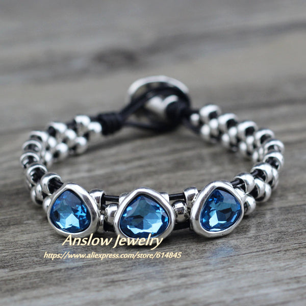 Couple DIY Crystal Heart Bracelets