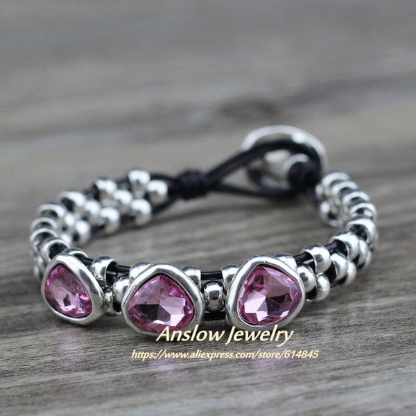 Couple DIY Crystal Heart Bracelets