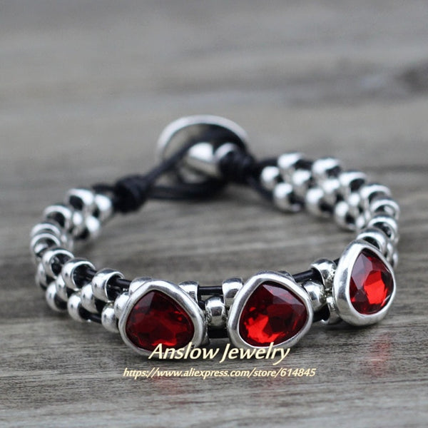 Couple DIY Crystal Heart Bracelets