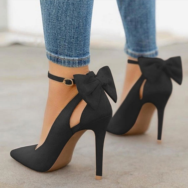 Women High Heels Brand Pumps Women Shoes Pointed Toe Buckle Strap Butterfly Summer Sexy Party Shoes