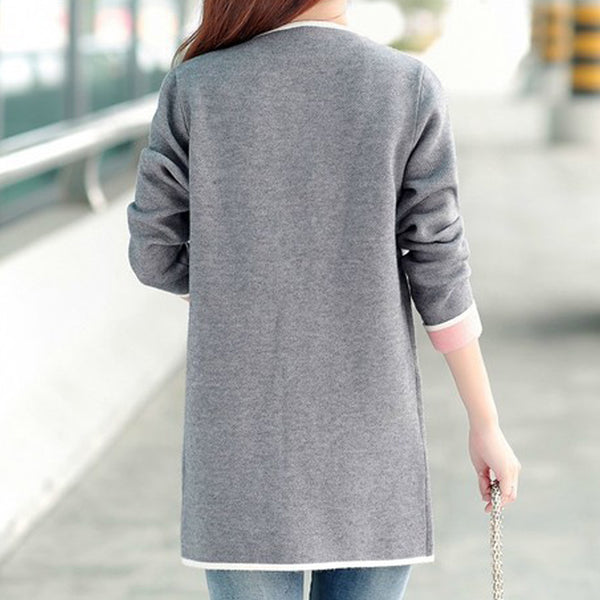 Winter Jacket Women Coats Plus Size Knitted Cardigan Jackets Female Outerwear Casual Pocket