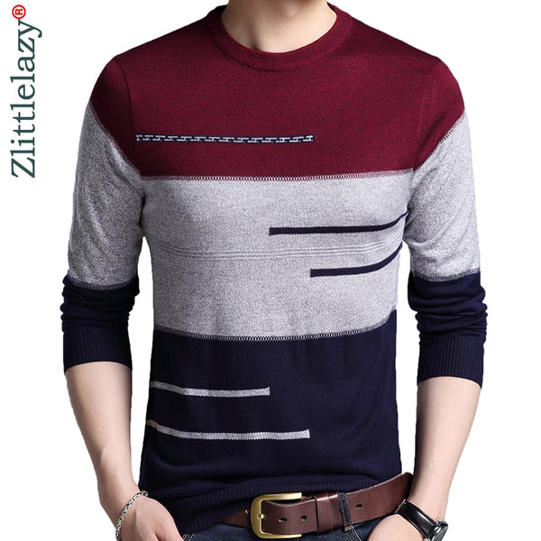 men knitted jersey striped sweaters