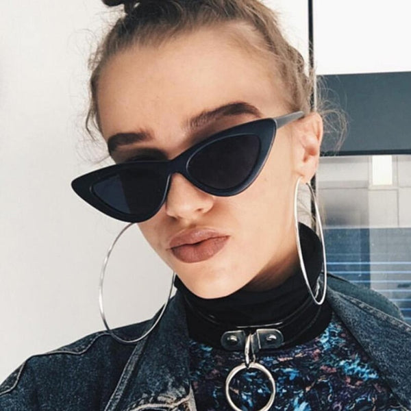 LONSY  Fashion Cat Eye Sunglasses Women   Vintage Shades Eyewear Gafas