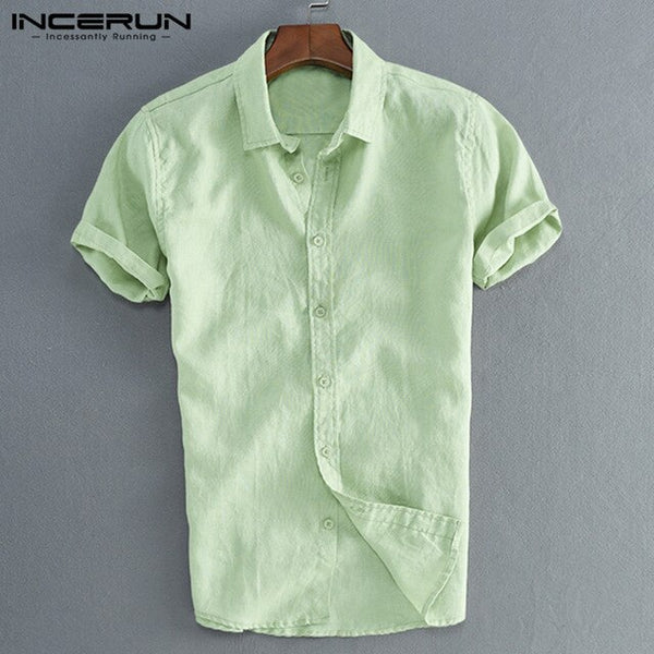 Classic Dress Men Shirts Button Turn Down Collar Slim