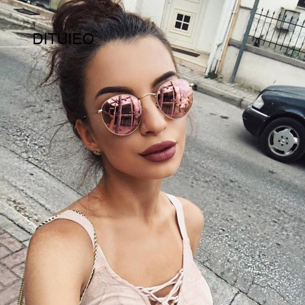 Vintage Oval Sunglasses Women Retro Clear