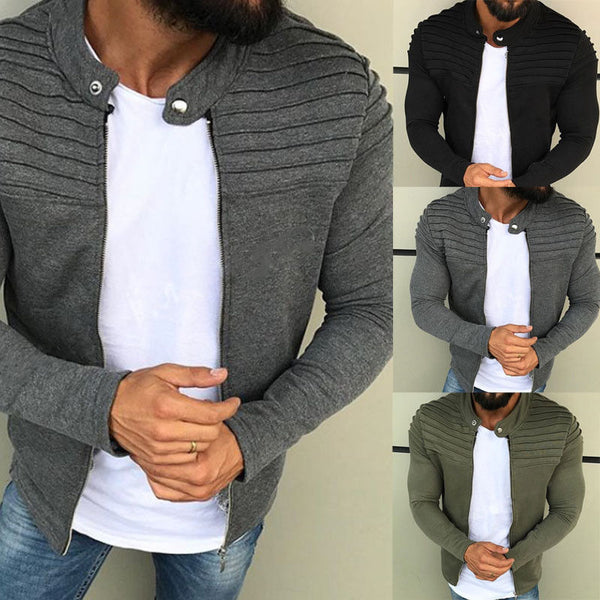 ROUYHUAL European and American men's plain stripe