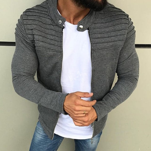 ROUYHUAL European and American men's plain stripe