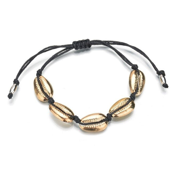 Jisensp Handmade Natural Seashell Hand Knit Bracelet Shell Bracelets for Women Accessories Beaded Strand Bracelet Dropshipping
