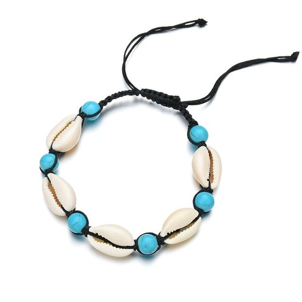 Jisensp Handmade Natural Seashell Hand Knit Bracelet Shell Bracelets for Women Accessories Beaded Strand Bracelet Dropshipping
