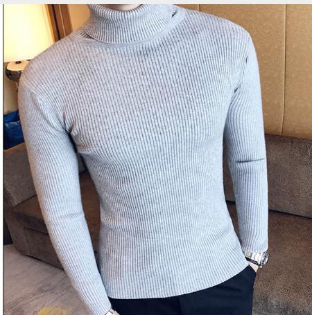 Turtleneck Sweater Men Wool Pullover Mens Sweaters