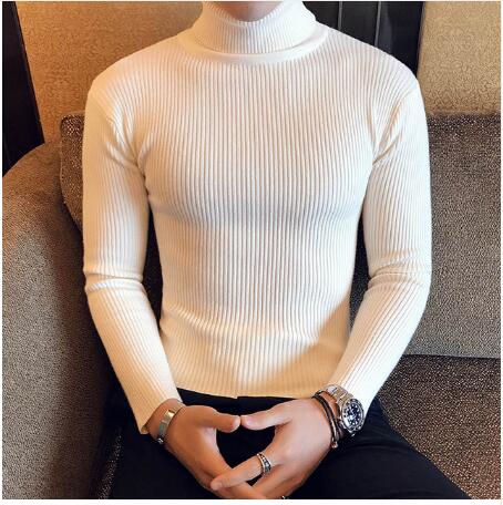 Turtleneck Sweater Men Wool Pullover Mens Sweaters