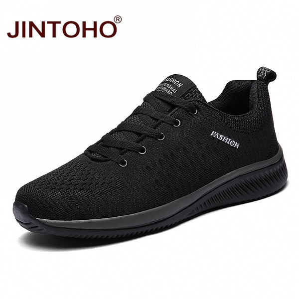 JINTOHO Unisex Breathable Men Running Shoes  Sport  Male Black Athletic Sneakers