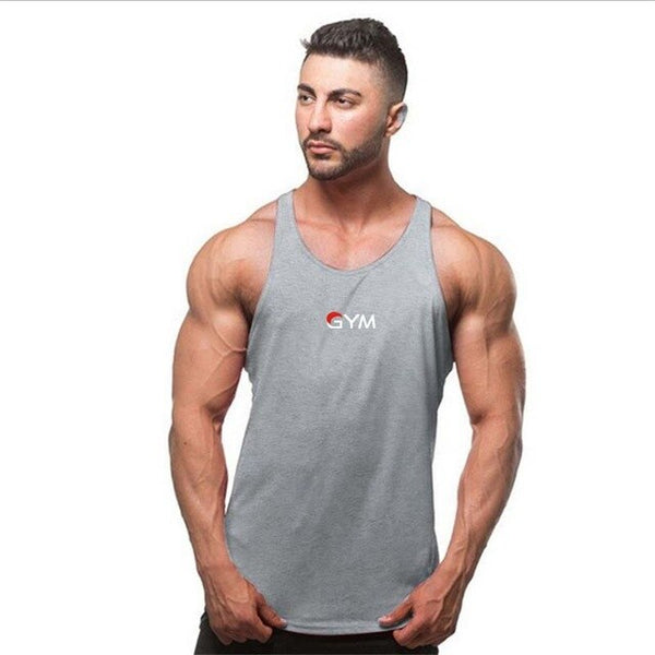 Summer gyms Mens tank top men Cotton Sleeveless shirt