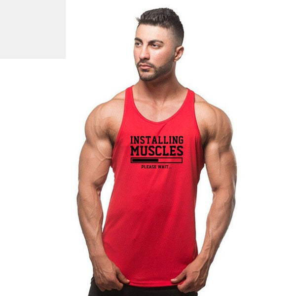 Summer gyms Mens tank top men Cotton Sleeveless shirt