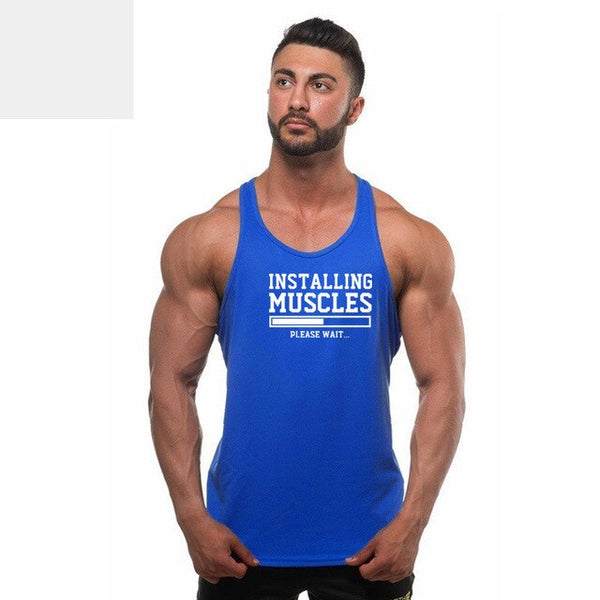 Summer gyms Mens tank top men Cotton Sleeveless shirt