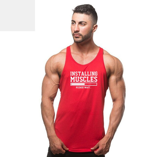 Summer gyms Mens tank top men Cotton Sleeveless shirt