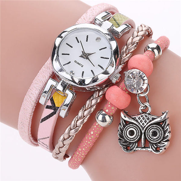 Women Girls Watch Braceket Quartz 2 In 1